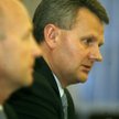 Od prawej minister skarbu, Aleksander Grad i Andrzej Klesyk, prezes PZU
