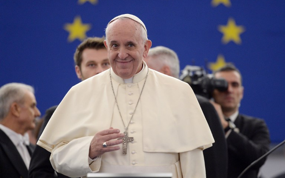 Papież Franciszek przemawia w Parlamencie Europejskim