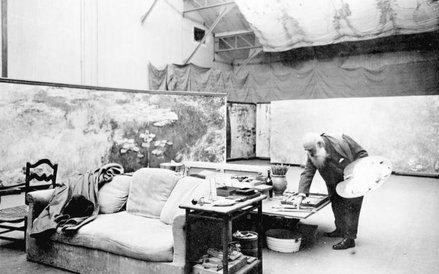 Henri Manuel, Claude Monet w Giverny, 1920