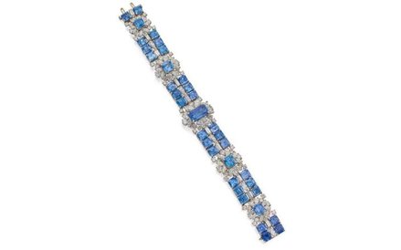 Szafirowo-diamentowa bransoletka Oscar Heyman & Brothers - 35 - 55 tys. dolarów.