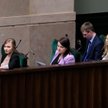 Działaczka Pro-life Kaja Godek na sali plenarnej Sejmu w Warszawie