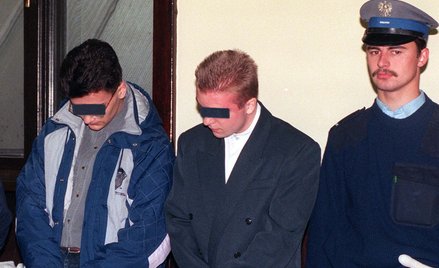 Październik 1997 r. W czasie procesu Marcin M. (pierwszy od lewej) przyznał się do winy.