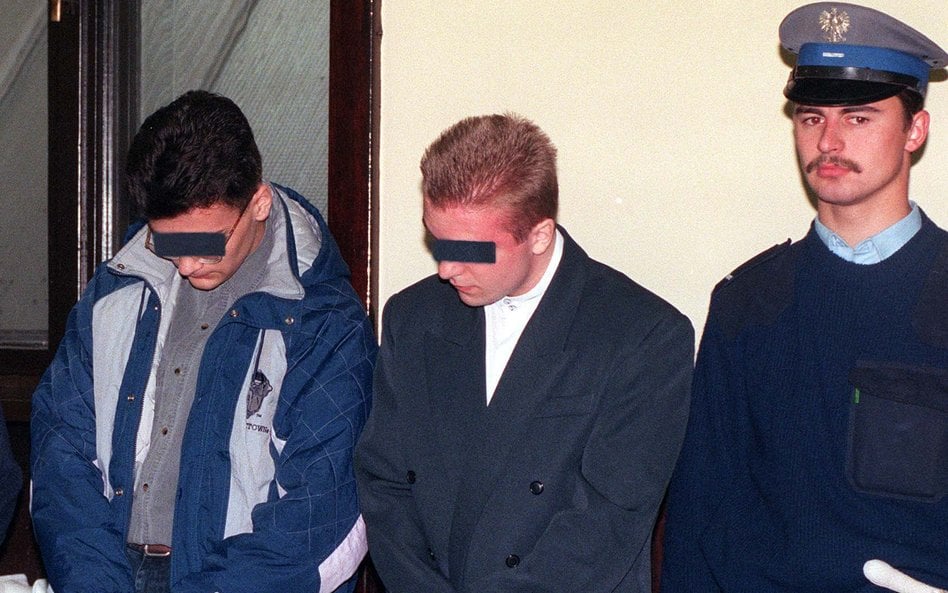 Październik 1997 r. W czasie procesu Marcin M. (pierwszy od lewej) przyznał się do winy.