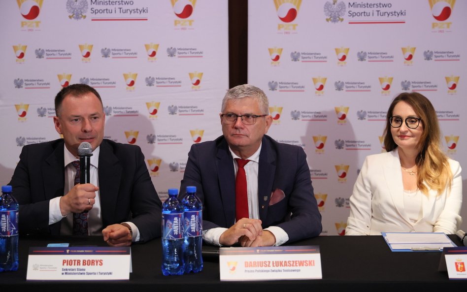Sekretarz stanu w ministerstwie sportu i turystyki Piotr Borys, prezes Polskiego Związku Tenisowego 