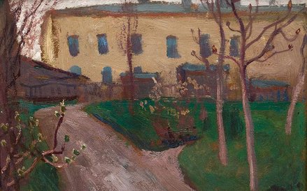 Dom w ogrodzie - Jan Stanisławski