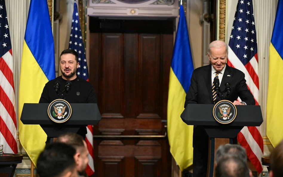 Wołodymyr Zełenski i Joe Biden