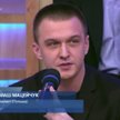 Tomasz Maciejczuk w studiu rosyjskiej stacji rządowej Pierwy Kanał