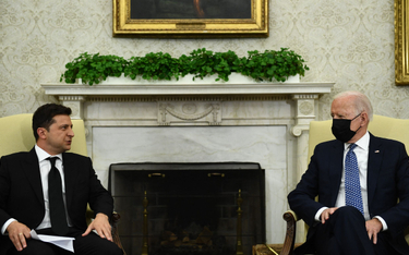 Prezydenci Ukrainy i Stanów Zjednoczonych, fotografia z września 2021 r.