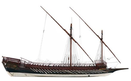 Galera śródziemnomorska, koniec XVII wieku