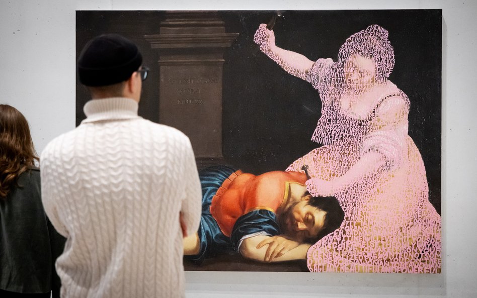 Betty Tompkins "Kobiety słowa" (Artemisia Gentileschi)