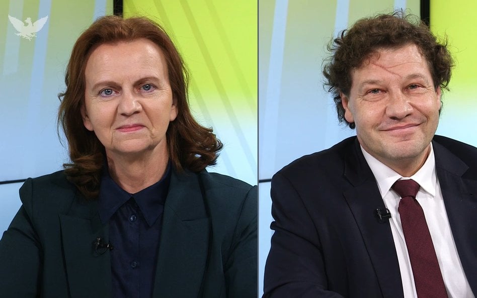 Prof. Gertruda Uścińska i Piotr Schab