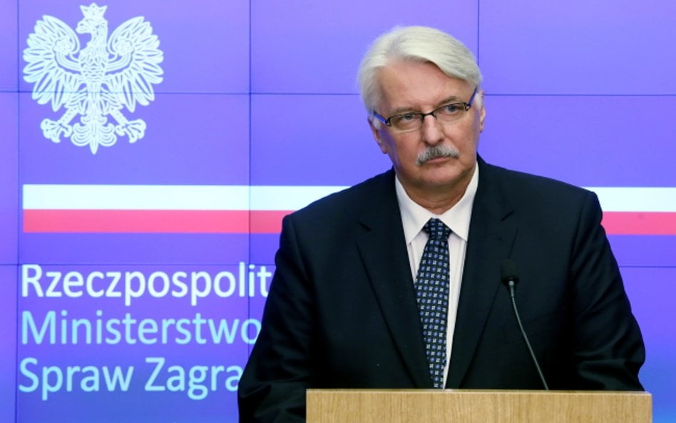 Szef MSZ Witold Waszczykowski