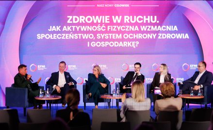 Uczestnicy panelu poświęconego znaczeniu aktywności fizycznej w naszym życiu