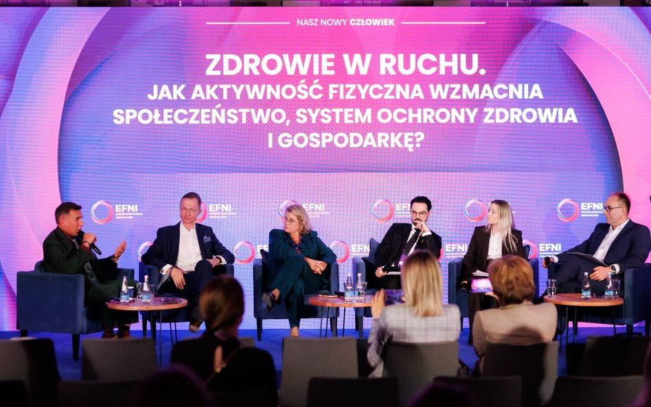 Uczestnicy panelu poświęconego znaczeniu aktywności fizycznej w naszym życiu