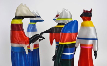 Janek Simon, Prawdziwi Polacy (Real Poles), 2016, rzeźby, wydruk 3D