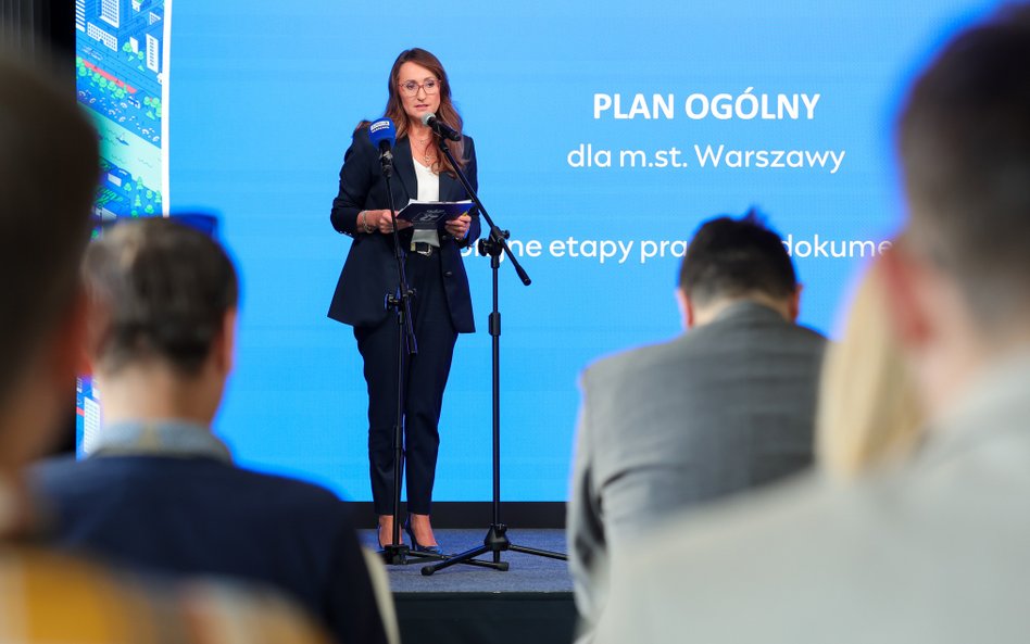 Wiceprezydent stolicy Renata Kaznowska przedstawiła obecny stan prac nad planem ogólnym miasta