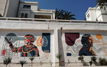 Skłodowska-Curie i Chopin na muralu w Algierze