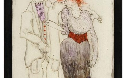 Podejrzana para, rysunek, 1905