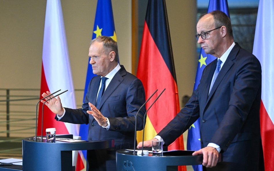 Donald Tusk i Friedrich Merz