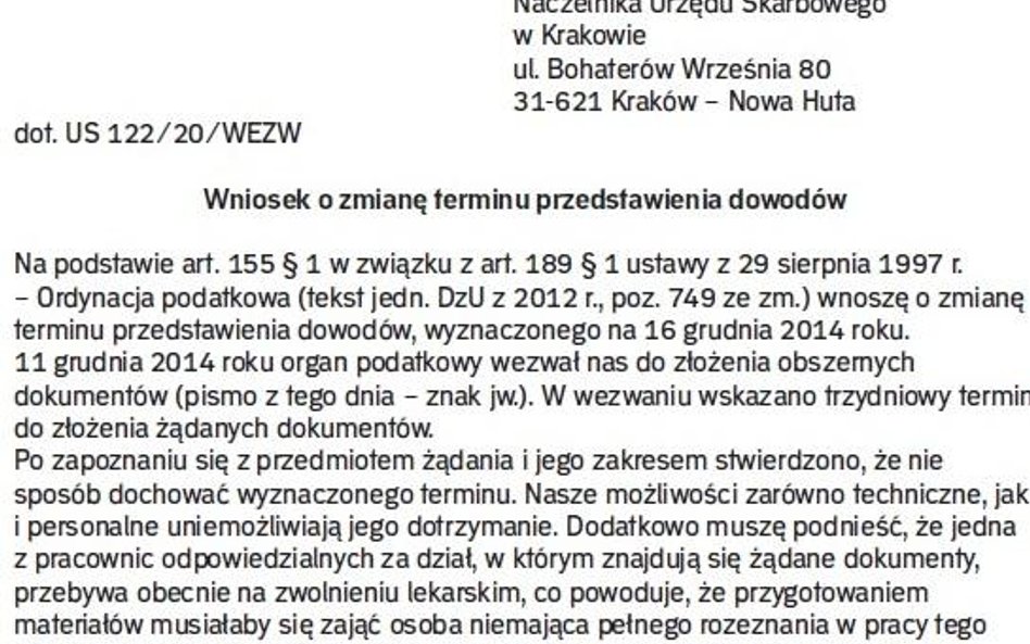 Postępowanie podatkowe: podatnik musi mieć trzy dni na przedstawienie dowodów
