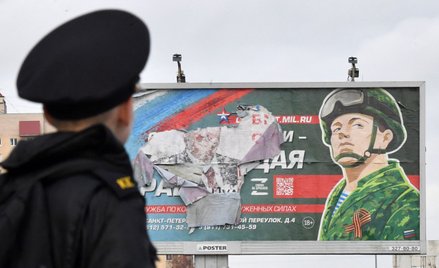Plakat reklamujący służbę w wojsku w Rosji