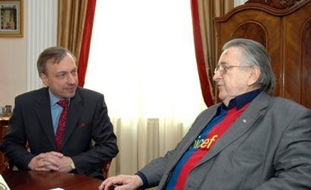 Kazimierz Kutz z ministrem Zdrojewskim