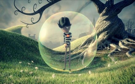 Kadr z filmu "Chłopiec w bańce"