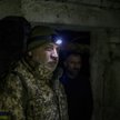 Ukraiński żołnierz w bunkrze w rejonie Popasnej