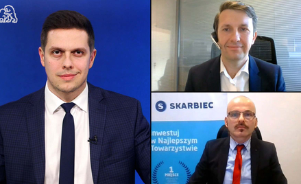 Gościem Przemysława Tychmanowicza byli (od góry): Kamil Stolarski, analityk Santander BM, oraz Dariu