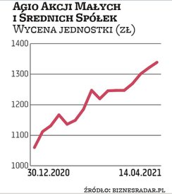 Agio Akcji Małych i Średnich Spółek to obecnie lider krajowego rynku funduszy akcji polskich, z pona