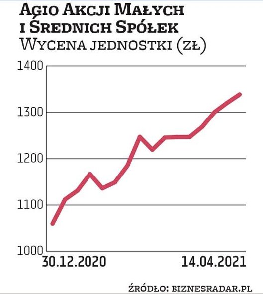 Agio Akcji Małych i Średnich Spółek to obecnie lider krajowego rynku funduszy akcji polskich, z pona