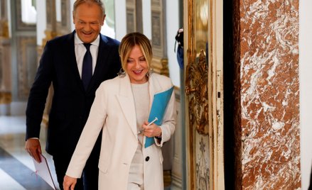 Premier Włoch Giorgia Meloni i premier Donald Tusk