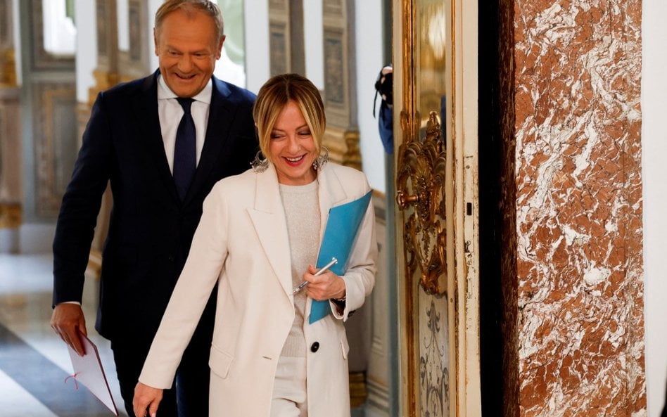 Premier Włoch Giorgia Meloni i premier Donald Tusk