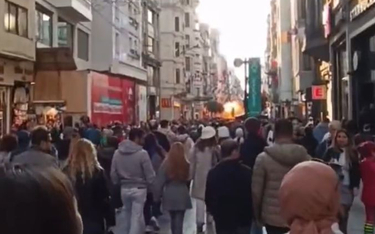 Wybuch w Stambule - kadr z nagrania
