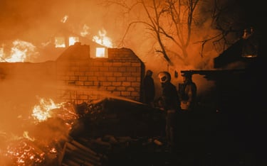 Pożar w Bachmucie