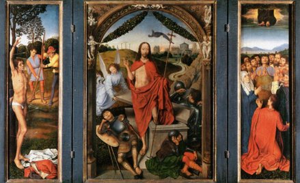 "Tryptyk Zmartwychwstania Pańskiego" Hans Memling