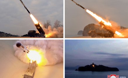 Zdjęcia dokumentujące próby rakietowe opublikowane przez agencję KCNA