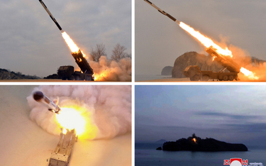 Zdjęcia dokumentujące próby rakietowe opublikowane przez agencję KCNA