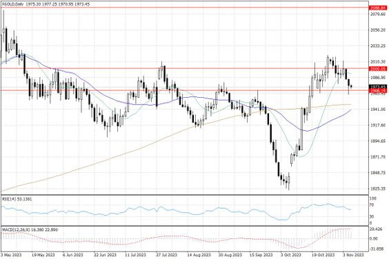 Notowania złota – dane dzienne