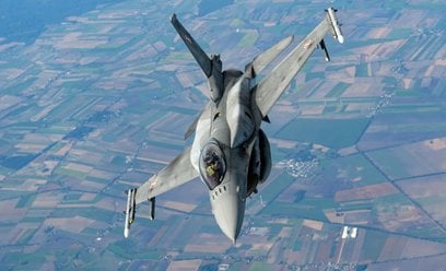 Myśliwiec F-16 z 31. Bazy Lotnictwa Taktycznego w Krzesinach (fot. ilustracyjna)