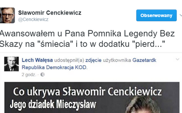 Lech Wałęsa na Facebooku atakuje Sławomira Cenckiewicza