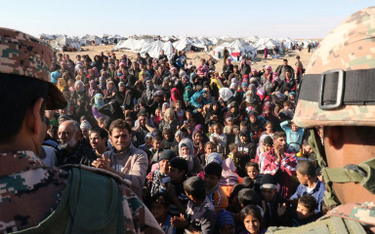 Syryjscy uchodźcy w obozie w Jordanii