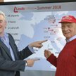 Prezes Ryanaira Michael O'Leary i Niki Lauda