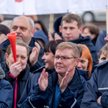 Protest pracowników Poczty Polskiej w Katowicach