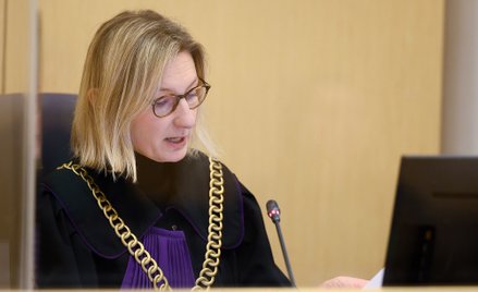 Sędzia Joanna Knobel na sali Sądu Rejonowego w Poznaniu