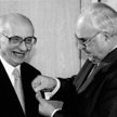 Prof. Władysław Bartoszewski i kanclerz Niemiec Helmut Kohl