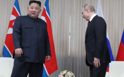Kim Dzong Un w czasie spotkania z Władimirem Putinem