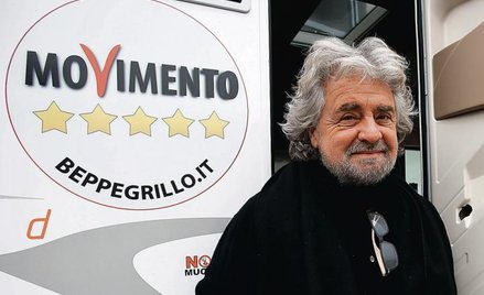 Beppe Grillo, przywódca Ruchu Pięciu Gwiazdek