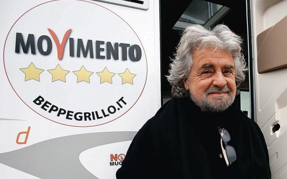 Beppe Grillo, przywódca Ruchu Pięciu Gwiazdek