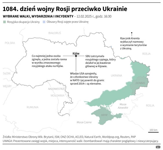 Tak wyglądała sytuacja na froncie 12 lutego